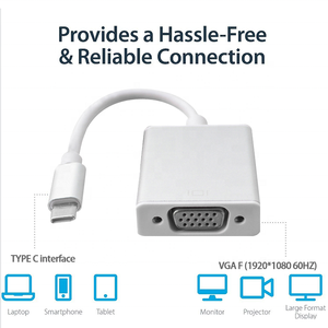 <strong>USB</strong> C Type C <strong>to</strong> <strong>VGA</strong> Adapter Male <strong>to</strong> <strong>VGA</strong> Female Converter Adapter <strong>VGA</strong> Audio Cables - Product Image 2