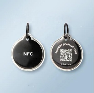 Código QR personalizado y URL programable epoxi NFC collar de identificación de mascotas código QR Etiqueta de Mascota para perros y gatos - Product Image 2