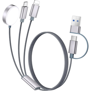 Taşınabilir seyahat şartları 3 2 USB C Apple için kablo saat şarj cihazı/iPhone şarj cihazı/ışık ning çok şarj kablosu - Product Image 4