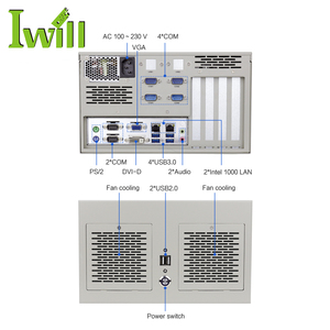 4U Doppia Sezione Fissato Al Muro di Rete Rack i5 3450 quad core pc industriale server con 2 * PCI - Product Image 3