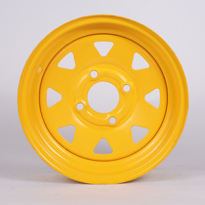 轮辋制造商4*13拖车车轮4jx 13英寸5.00-13LT 145/70R13轮胎的无内胎钢制轮辋 - Product Image 4