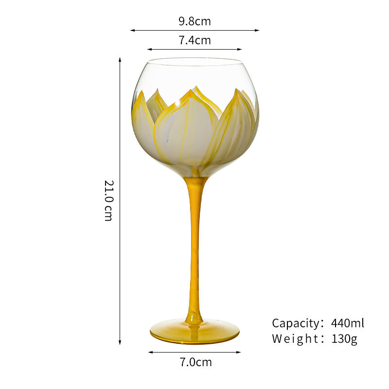 Tulipes jaunes peintes à la main