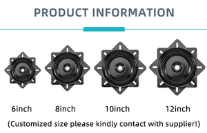 360 Degree <strong>Rotating</strong> Square Turntable Furniture Hinge Mechanism Rotary Table Ball Bearing Swivel Plate for Swivel Chair - Product Image 2