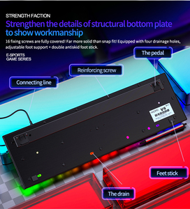 New V4 Mechanical Feeling <strong>Keyboard</strong> Wired Backlight USB <strong>Computer</strong> Accessories Colorful 104 Keys Multi-<strong>Function</strong> Game <strong>Keyboard</strong>