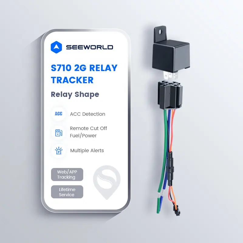 Dispositivo di tracciamento relè GSM GPS per auto S710 impermeabile seekorld Mini tramite tracciamento del telefono cellulare