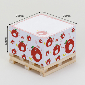 Custom Sticky Note Cube on Wooden Pallet <strong>Block</strong> <strong>Notepad</strong> Sticky Note With Customize Printing - Product Image 2