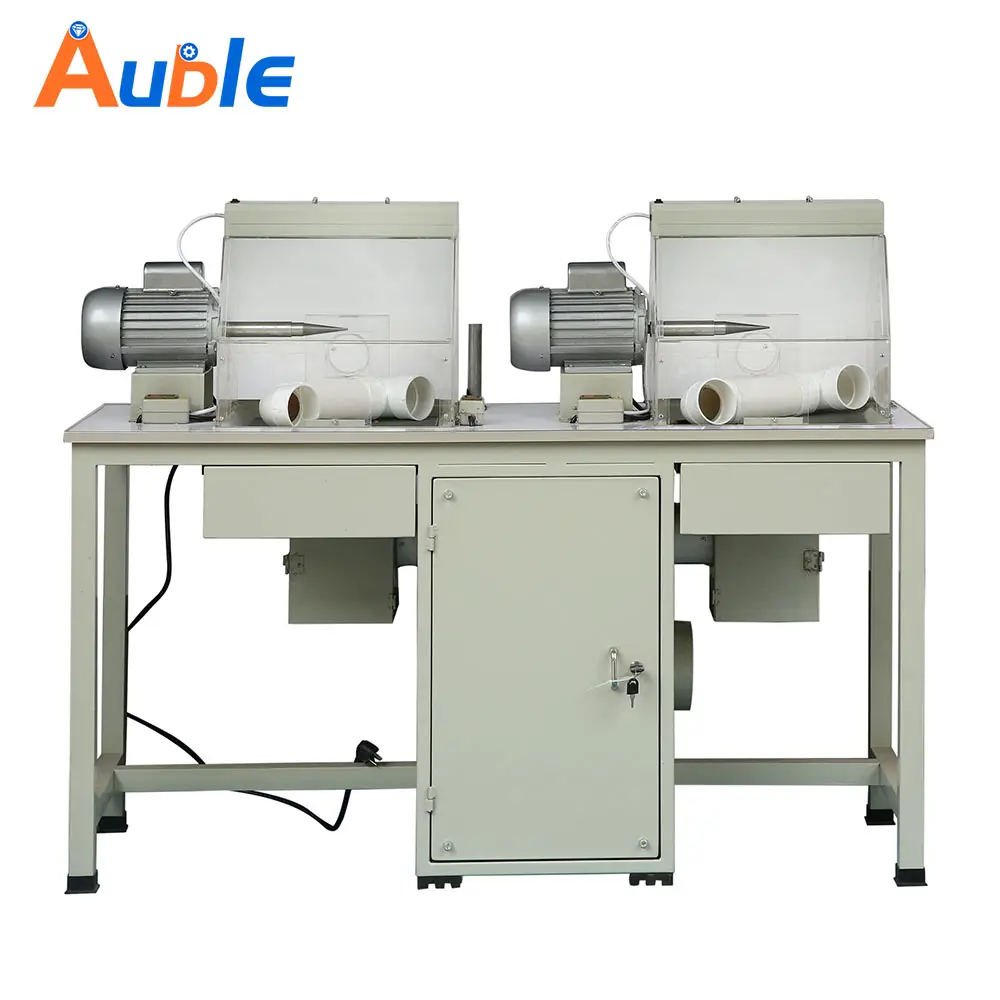 Double station buff wheel grinding machine jewelry machine polishing machine for jewelry making with Dust Collector