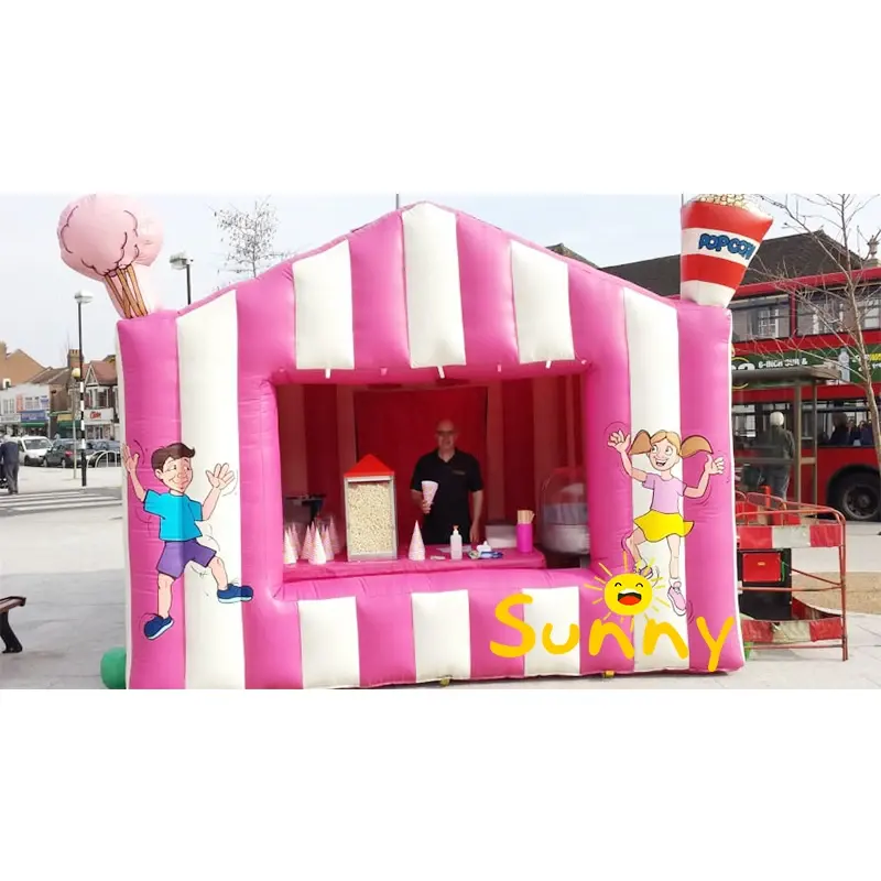 Taşınabilir şişme imtiyaz standı şişme eğlenceli Stand havaya uçurmak karnaval konumlar tedavi dükkanı Booth