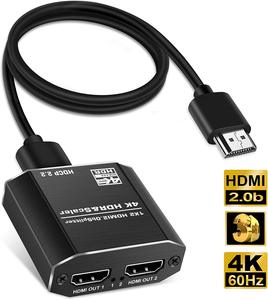 4K 60hz Ultra HD 2160P 3D Mini 2 Ports 1 <strong>Input</strong> 2 <strong>Output</strong> <strong>HDMI</strong> <strong>Splitter</strong> EDID RGB Support Scalar with HDCP Decoder <strong>Splitter</strong> <strong>HDMI</strong>
