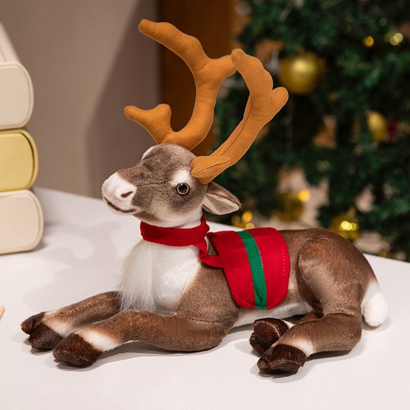 Deep brown christmas lie reindeer