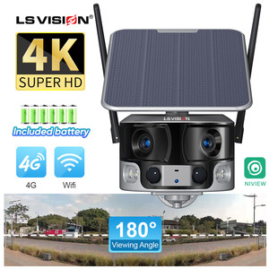 LS vizyon 4K 8MP açık WiFi PTZ çift Lens insan otomatik izleme su geçirmez güvenlik kameraları 4G SIM kart çift ekran güneş kamera - Product Image 4