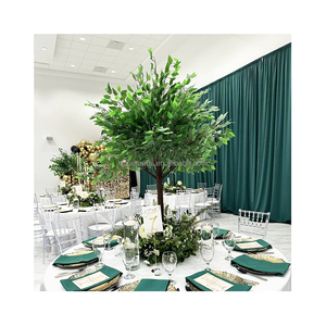 <strong>Real</strong> Looks Natural Artificial Small Table <strong>Trees</strong> Green Plant Fake Flower Wedding Decor Plastic Artificial Green Banyan <strong>Tree</strong> - Product Image 1