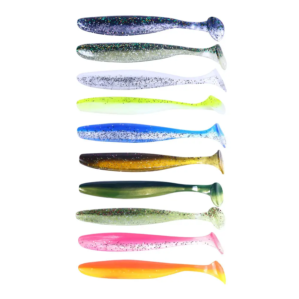 Factory custom bulk shad artificial worm 5cm 7cm 9cm T tail fishing lure swim plastics soft baits