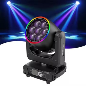 ZY 7x40W迷你移动头灯蜂眼辅助4In1 RGBW发光二极管源350瓦功率迪斯科DJ光束效果白色发光颜色” - Product Image 1