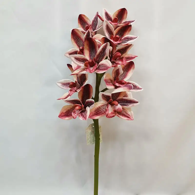 Sen Masine vero tocco fiori di seta artificiale Cymbidium orchidee per la tavola centrotavola decorazione per la casa