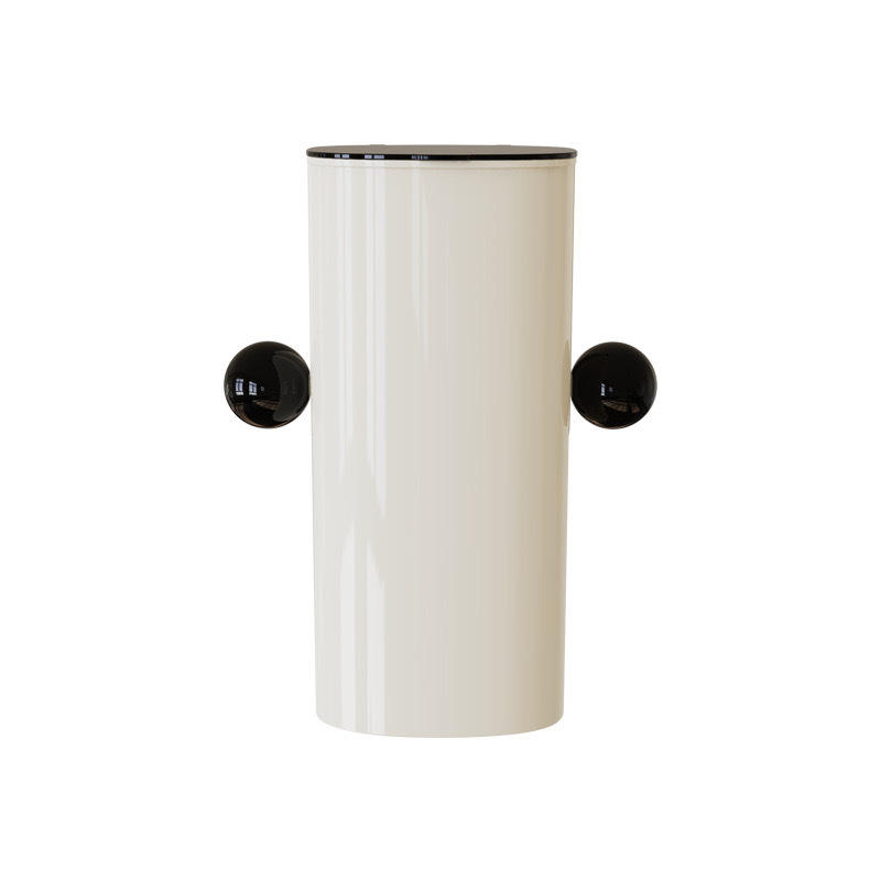 กล่องเก็บของแบบลากสีดำและสีเบจ