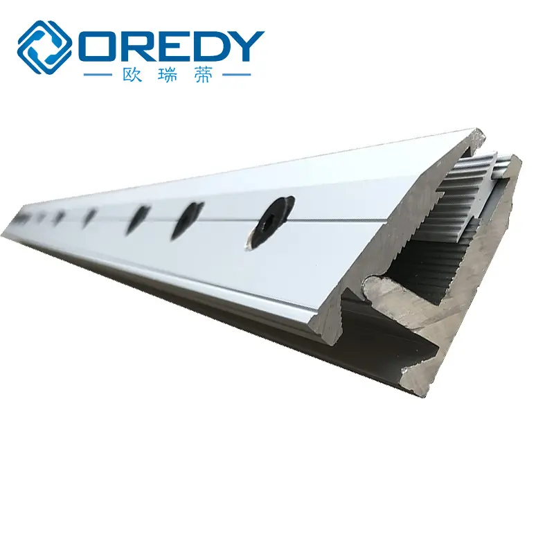 Oredy-riel de sujeción de vidrio sin marco, piezas de sistema de puerta corredera automática para Centro Comercial