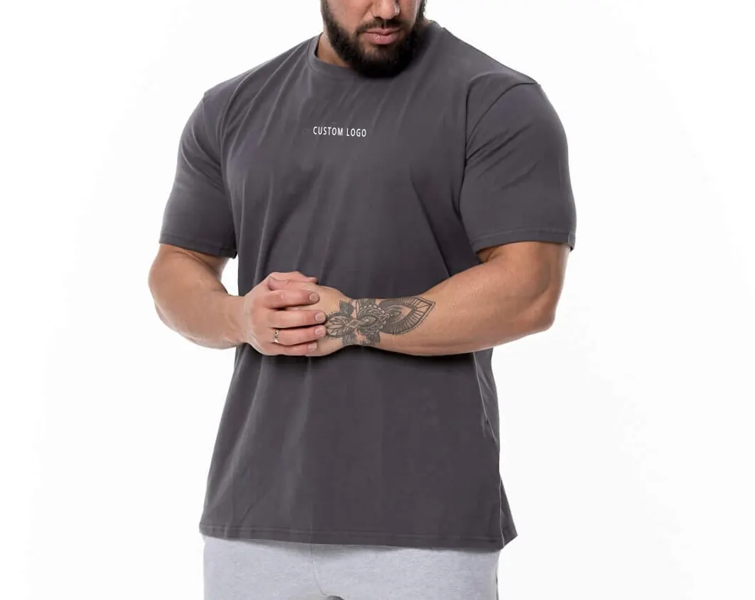 맞춤형 디자인 T 셔츠 자신의 브랜드 포트 레저 반팔 체육관 티셔츠 야외 훈련 운동 옷 체육관 t 셔츠