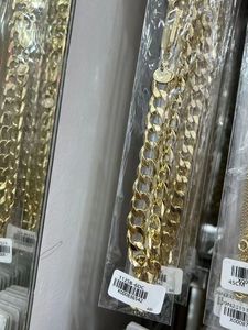 08 xuping özel 14K altın kaplama küba Link zinciri kolye kadınlar için birden fazla genişlik uzunluk kesim Figaro zinciri Mens - Product Image 4
