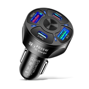 Universal 4-Port Fast Charging 7A Car Charger QC 3.0 USB PD Type <strong>C</strong> Connectivity Smart 5V <strong>Input</strong> 35W Power Supply <strong>Output</strong> Made PC - Product Image 1