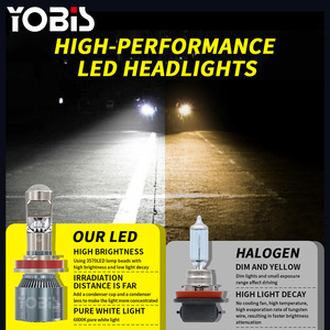 Mini Len LED A80 H4 หลอดไฟ H7 LED ไฟหน้าไฟต่ําโปรเจคเตอร์ 9005 HB3 9006 HB4 80W รถยนต์หลอดไฟ 30000LM ชุด - Product Image 3