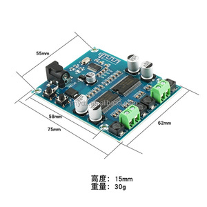 Módulo de placa amplificadora Digital Bluetooth 5,0, altavoz de clase D de un solo canal de 60W, placa amplificadora de potencia de Audio y sonido, DC8-24V