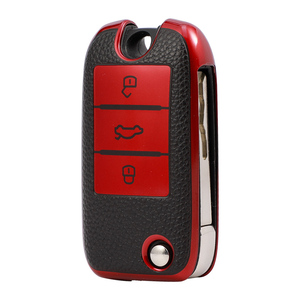Deri doku yumuşak TPU araba anahtarı durum kapak kabuk için ROEWE RX5 350 360 W5 EI5 EI6 RX3 ZS ZS MG 6 anahtarlıklar çanta anahtarlığı - Product Image 2