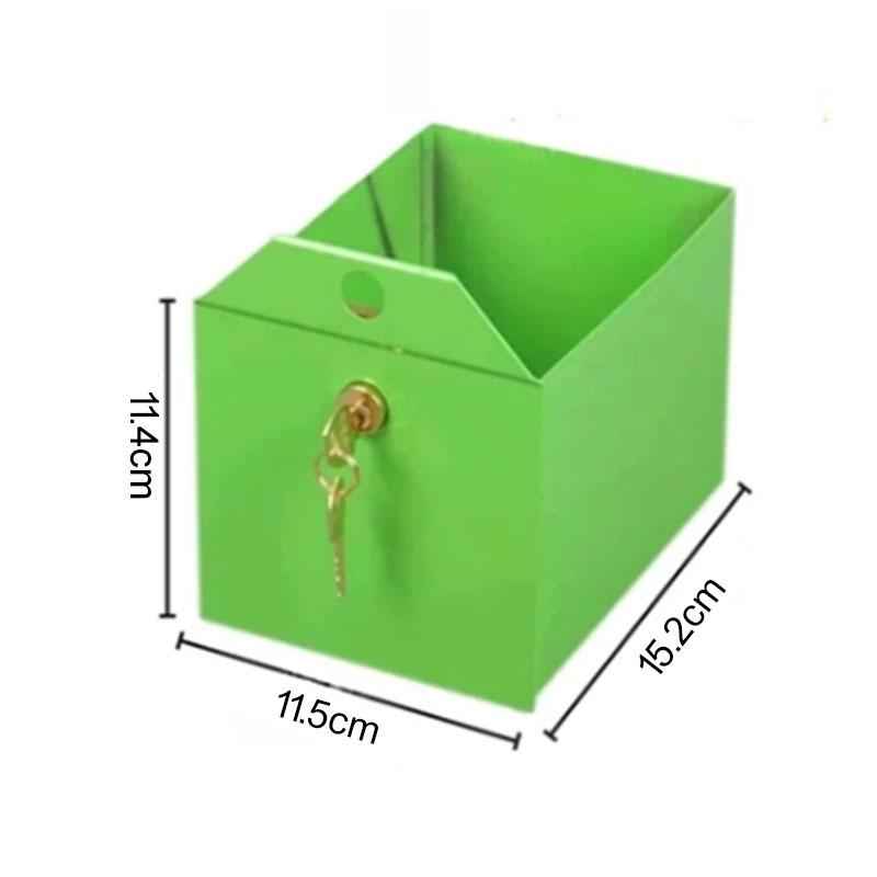 Milky White Extra Large Money Box with Lock