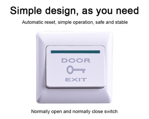Vians TK ML White Plastic Door Exit <strong>Push</strong> <strong>Button</strong> Output 3A Max Door Access <strong>Control</strong> <strong>System</strong> - Product Image 6