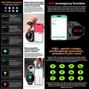 ET488 High-End TIAFE4950 Chip NFC-Zugangs kontrolle BT SOS Anruf Telefon Sprechen Sport EKG Gesundheits überwachung Smart Watch ET488 - Product Image 5