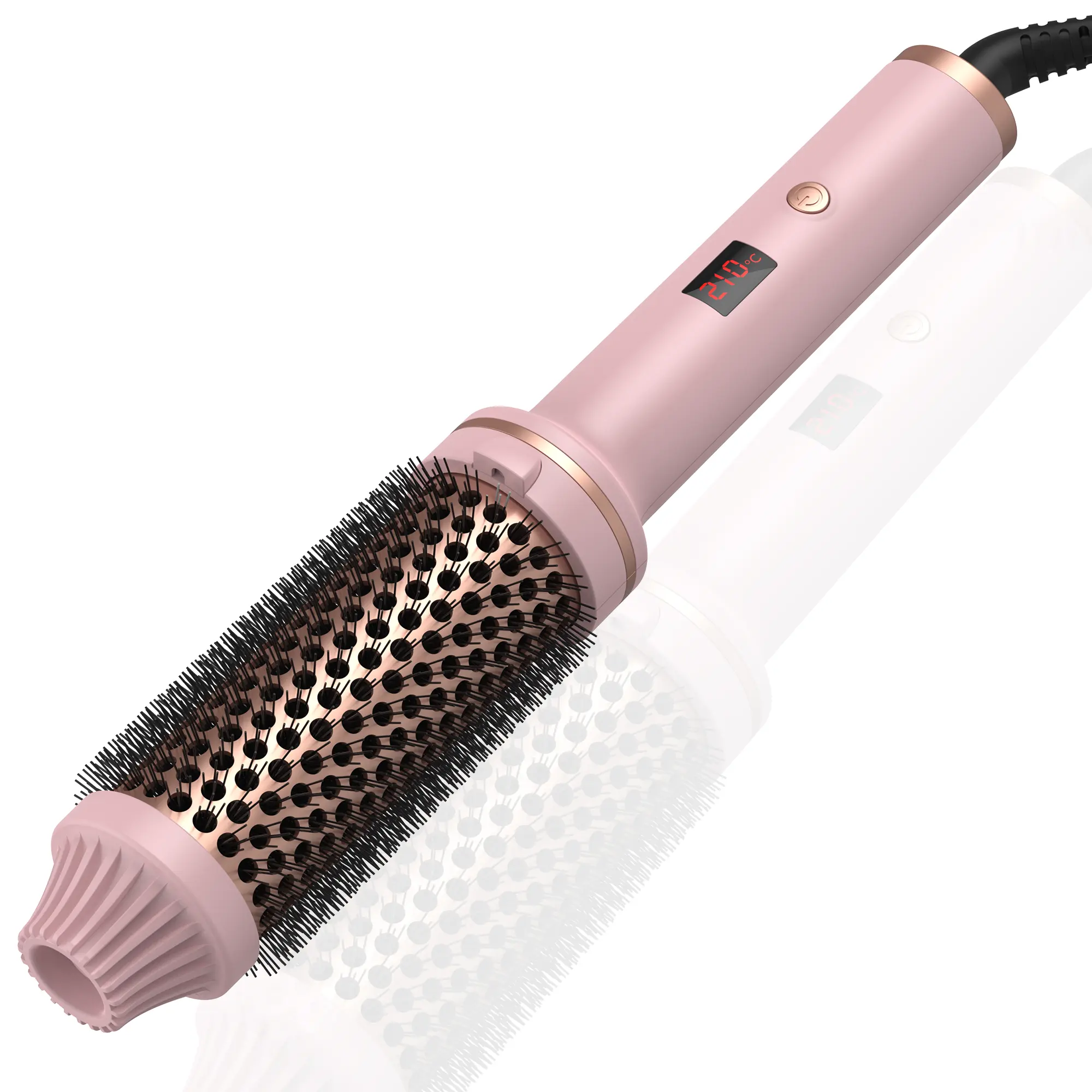 Pink Thermal Brush Blowout 1.5 Inch Heated Round Brush Curls and Volume Heated Curling Brush
