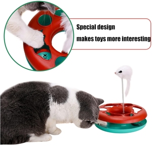 2合1互动宠物有趣的塑料滚轮轨道春季老鼠猫小猫玩具带健身球预告片 - Product Image 4