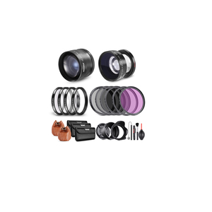 Neewer 58mm Lens and <strong>Filter</strong> Set Wide Angle 2.2X Telephoto Lens Close up Macro/<strong>ND</strong>/UV/CPL/FLD Camera Lens <strong>Filters</strong> for APS-C - Product Image 1