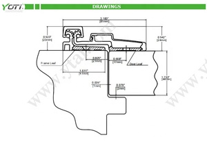Yhg002 Thiết Kế Hiện Đại Nhiệm Vụ Nặng Nề Đầy Đủ Bề Mặt Liên Tục Bản Lề Nhôm Bánh Răng Cho Khách Sạn Sử Dụng Ansi/BHMA Compliant Cửa Phụ Kiện - Product Image 3
