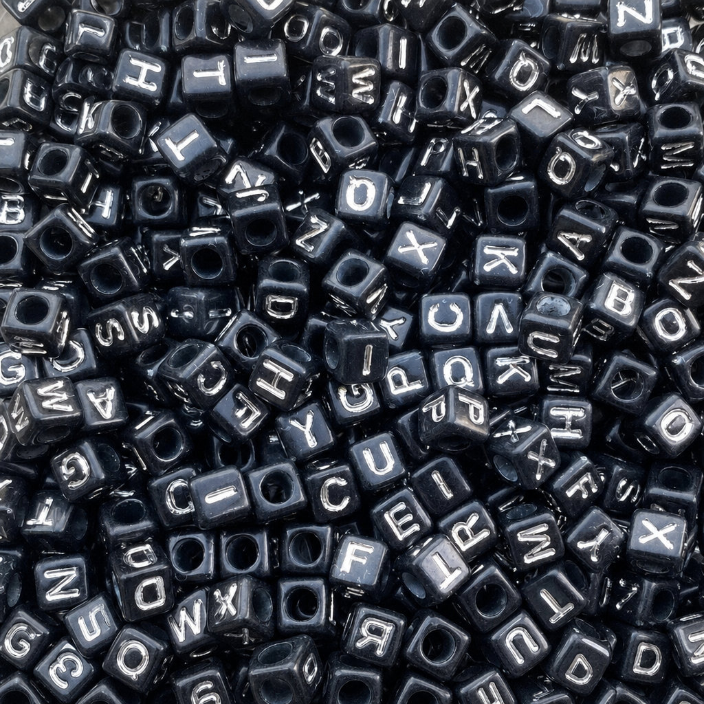 6x6mm Noir + Argent