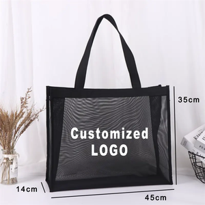 Alta qualità Design personalizzato estivo rete da spiaggia in Nylon Tote Bag riutilizzabile con Logo tipo modello lettera - Product Image 3