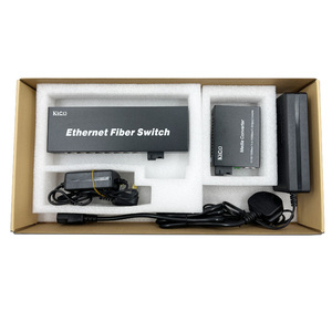 Conmutador PoE KICO de 1000M, 8 puertos RJ45, 1 puerto de fibra SC, red Ethernet de fibra óptica, 1310nm, 1550nm, transceptores B, VLAN Stock - Product Image 4