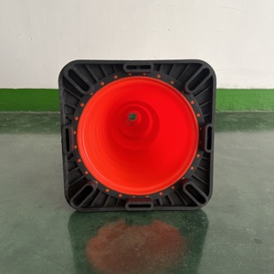Cao có thể nhìn thấy nhựa PVC <span class=keywords><strong>Cone</strong></span> 700 mét Cam An toàn giao thông cones với màu đen Trọng Cơ sở cho đường bộ an toàn - Product Image 4