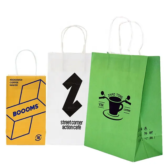 Commercial Custom Industrial Surface Private Label Paper Bag Printed Packaging Paper Bags For Small Businesses