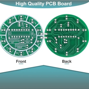 Progetto di saldatura Kit elettronici fai da te Kit di pratica del circuito stampato ruota rotante a LED colorata ruota con musica per adulti bambini B - Product Image 5