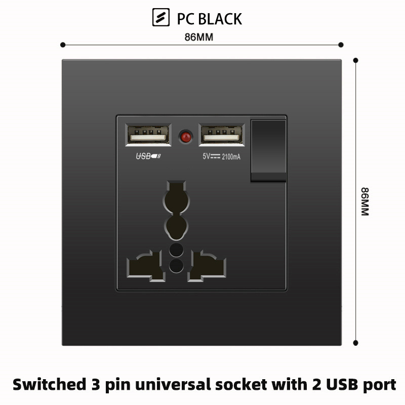 Toma universal USB 13A