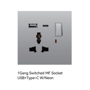 Abuk Factory Ultra-thin Skin Feel 1Gang Switch Electrical <strong>Multi</strong> <strong>Functional</strong> Power 2 <strong>USB</strong> Port Outlet Light Wall Switch <strong>Socket</strong> - Product Image 2