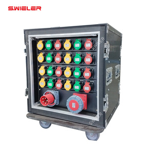 Stage Power Distribution Box with Wheel Stage Dj 3phase <strong>16</strong>/32a Power Plug <strong>Distributor</strong> 12 Way Distro <strong>16</strong>/24/32/48 Channel Cabinet - Product Image 1