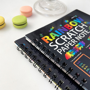 Tự Làm Scratch Paper Art Set Scratch Arts Vẽ Máy Tính Xách Tay Cầu Vồng Scratch Giấy Cho Trẻ Em 10 Trang - Product Image 6