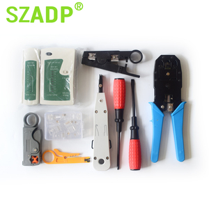 Network <strong>Test</strong>/Maintenance <strong>Tool</strong> Kit with Wire Striping Cutter and Network Crimper Repair Hand-<strong>Tool</strong> Kit for Network System - Product Image 3