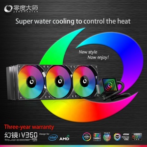 ZeroMaster 360mm RGB Liquid Cooler Gaming Computer Case con función LED Venta caliente PC Radiador Venta al por mayor Ventiladores y producto de refrigeración