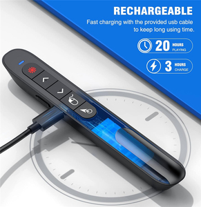 Telecomando Laser presentatore Wireless con controllo del Mouse ad aria, presentazione USB ricaricabile puntatore PPT RF 2.4GZ Clicker PowerPoint - Product Image 5