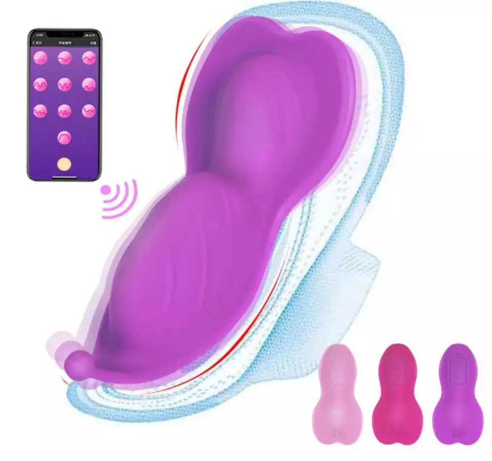Consolador vibrador portátil de mariposa para mujer, Juguetes sexuales para parejas, tienda erótica con Control remoto por aplicación inalámbrica