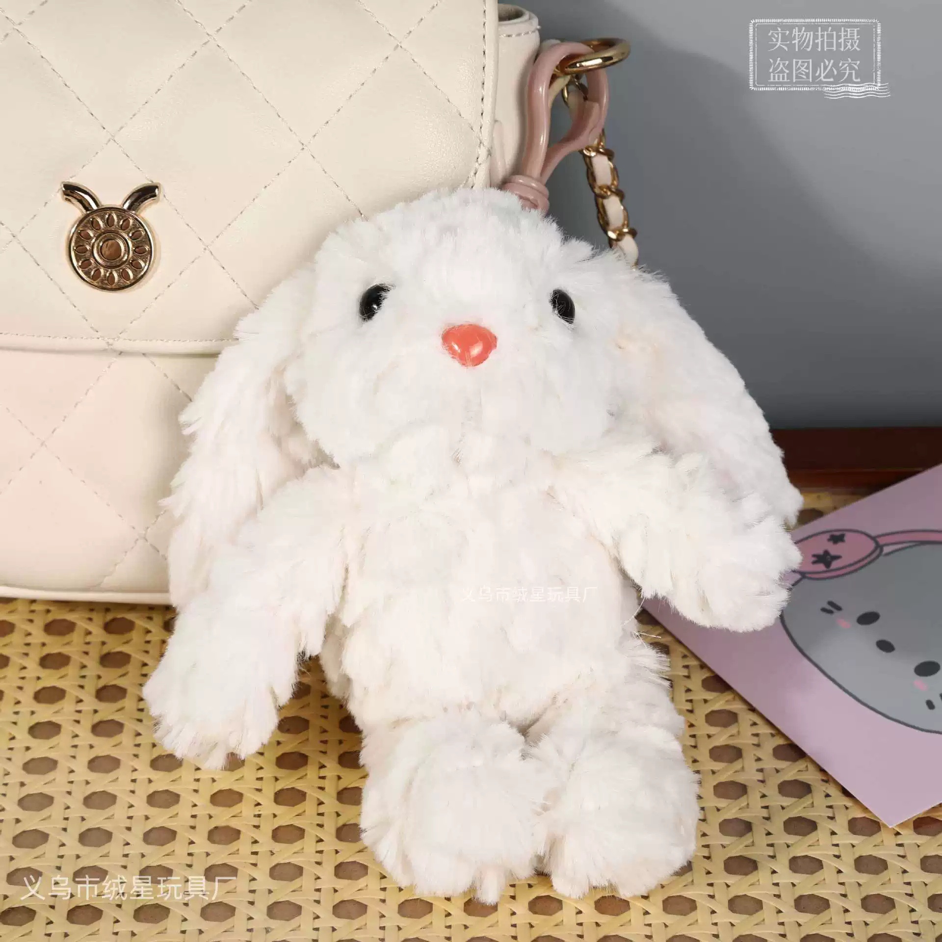 Lapin à oreilles avec étiquette-nu