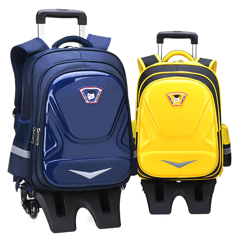 Custom New Wheeled School Bag Trolley Taschen für Jungen Rucksack mit 6 Rädern Kinder